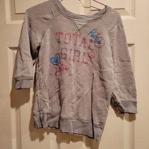 Girls 3/4 sleeve sweatshirt